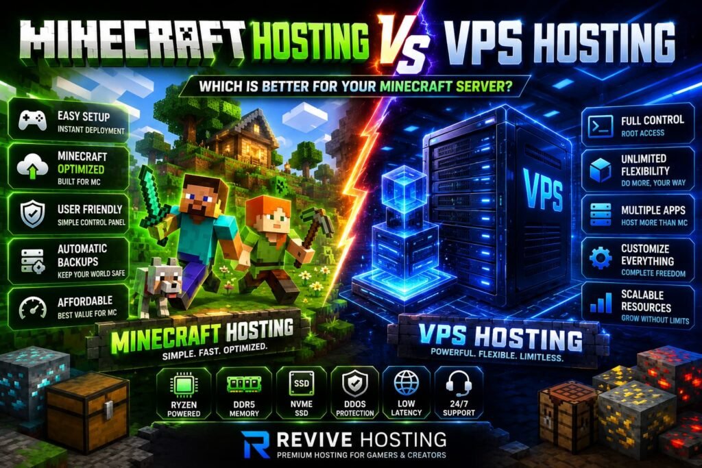 Minecraft Hosting vs VPS Hosting